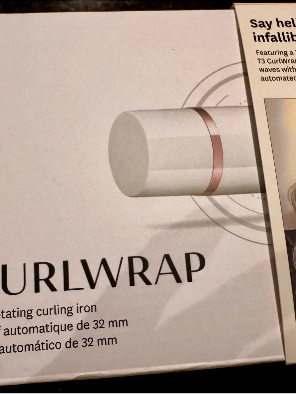 T3 CurlWrap Automatic Curling Wand - White with Rose Gold Trim